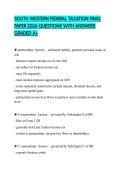 SOUTH WESTERN FEDERAL TAXATION FINAL PAPER 2026 QUESTIONS WITH ANSWERS GRADED A&plus;