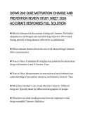 SOWK 260 QUIZ MOTIVATION CHANGE AND PREVENTION REVIEW STUDY SHEET 2026 ACCURATE RESPONSES FULL SOLUTION