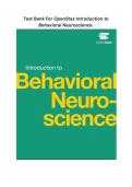 Test Bank For OpenStax Introduction to Behavioral Neuroscience&period;