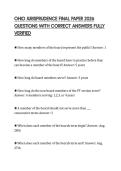 OHIO JURISPRUDENCE FINAL PAPER 2026 QUESTIONS WITH CORRECT ANSWERS FULLY VERIFIED