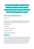 ATI CAPSTONE MATERNAL NEWBORN EXAM 2026&sol;2027 &vert; Questions & Answers &vert; Verified Answers &vert; Aligned with ATI Content & NCLEX-RN Test Plan &vert; Pass Guaranteed - A&plus; Graded