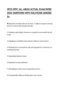 SP&Emacr; D SFPC ALL AREAS ACTUAL EXAM PAPER 2026 QUESTIONS WITH SOLUTIONS GRADED A&plus;
