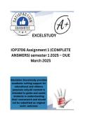 IOP3706  Assignment 1 &lpar;COMPLETE ANSWERS&rpar; semester 1 2025 &ndash; DUE March  2025&semi; 100&percnt; trusted&comma; comprehensive and complete reliable solution with clear explanation