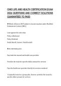 OHIO LIFE AND HEALTH CERTIFICATION EXAM 2026 QUESTIONS AND CORRECT SOLUTIONS GUARANTEED TO PASS