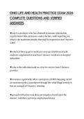 OHIO LIFE AND HEALTH PRACTICE EXAM 2026 COMPLETE QUESTIONS AND VERIFIED ANSWERS