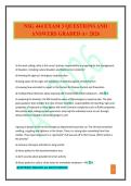 NSG 444 EXAM 3 QUESTIONS AND ANSWERS GRADED A&plus; 2026