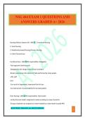 NSG 444 EXAM 1 QUESTIONS AND ANSWERS GRADED A&plus; 2026