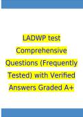 LADWP test Comprehensive Questions &lpar;Frequently Tested&rpar; with Verified Answers Graded A&plus;&period;