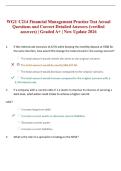WGU C214 Financial Management Practice Test Actual Questions and Correct Detailed Answers &lpar;verified answers&rpar; &vert; Graded A&plus; &vert; New Update 2026 