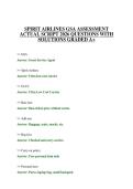 SPIRIT AIRLINES GSA ASSESSMENT ACTUAL SCRIPT 2026 QUESTIONS WITH SOLUTIONS GRADED A&plus;