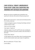 OHIO PHYSICAL THERAPY JURISPRUDENCE EXAM STUDY GUIDE 2026 QUESTIONS AND ANSWERS WITH DETAILED EXPLANATIONS