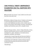 OHIO PHYSICAL THERAPY JURISPRUDENCE EXAMINATION 2026 FULL QUESTIONS WITH SOLUTIONS