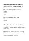 SPMT 270 COMPREHENSIVE EXAM 2026 QUESTIONS WITH ANSWERS GRADED A&plus;