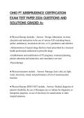 OHIO PT JURISPRUDENCE CERTIFICATION EXAM TEST PAPER 2026 QUESTIONS AND SOLUTIONS GRADED A&plus;