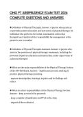 OHIO PT JURISPRUDENCE EXAM TEST 2026 COMPLETE QUESTIONS AND ANSWERS