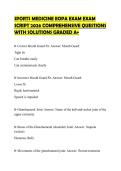 SPORTS MEDICINE EOPA EXAM EXAM SCRIPT 2026 COMPREHENSIVE QUESTIONS WITH SOLUTIONS GRADED A&plus;