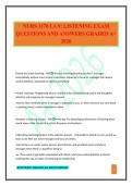 NURS 1170 LA 9&colon; LISTENING EXAM QUESTIONS AND ANSWERS GRADED A&plus; 2026
