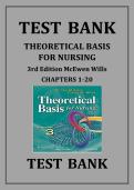 Test Bank&colon; Theoretical Basis for Nursing &lpar;3rd Edition&rpar; &ndash; Melanie McEwen & Evelyn M&period; Wills