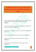 NURSING 203 FINAL EXAM REVIEW QUESTIONS AND ANSWERS GRADED A&plus; 2026