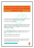 NURS 3130 EXAM PRACTICE ADAPTIVE LEARNING&period; QUESTIONS AND ANSWERS GRADED A&plus; 2026