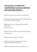 OHIO SCHOOL OF PHLEBOTOMY COMPREHENSIVE EXAM 2026 QUESTIONS WITH SOLUTIONS GRADED A&plus;