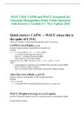 WGU C214&colon; CAPM and WACC Essentials for Financial Management Study Guide Questions with Answers &vert; Graded A&plus; &vert; New Update 2026 