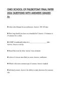 OHIO SCHOOL OF PHLEBOTOMY FINAL PAPER 2026 QUESTIONS WITH ANSWERS GRADED A&plus;