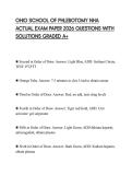 OHIO SCHOOL OF PHLEBOTOMY NHA ACTUAL EXAM PAPER 2026 QUESTIONS WITH SOLUTIONS GRADED A&plus;