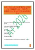 NURSING CARE Exam Package Deal 100&percnt; VERIFIED 2026&sol;2027&period;