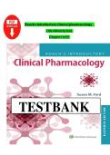 test bank for Roach's Introductory Clinical Pharmacology&comma; 11th Edition by Ford