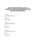 SSAT EXAMS BUNDLE ACTUAL CERTIFICATION 2026 QUESTIONS WITH SOLUTIONS GRADED A&plus;