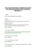 SSAT EXAMS BUNDLE COMPLETE STUDY SET 2026 QUESTIONS WITH ANSWERS GRADED A&plus;