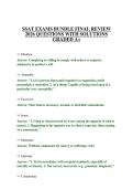 SSAT EXAMS BUNDLE FINAL REVIEW 2026 QUESTIONS WITH SOLUTIONS GRADED A&plus;