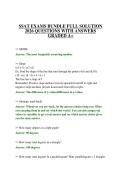 SSAT EXAMS BUNDLE FULL SOLUTION 2026 QUESTIONS WITH ANSWERS GRADED A&plus;