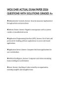 WGU D481 ACTUAL EXAM PAPER 2026 QUESTIONS WITH SOLUTIONS GRADED A&plus;