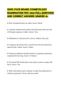 OHIO STATE BOARD COSMETOLOGY EXAMINATION TEST 2026 FULL QUESTIONS AND CORRECT ANSWERS GRADED A&plus;