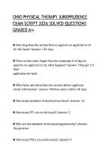Practice Exam&colon; Ohio Physical Therapy Jurisprudence &lpar;2026&rpar; &ndash; Solved Questions & Study Script