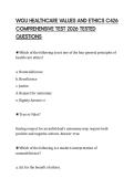 WGU HEALTHCARE VALUES AND ETHICS C426 COMPREHENSIVE TEST 2026 TESTED QUESTIONS