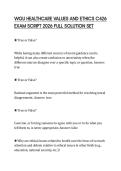 WGU HEALTHCARE VALUES AND ETHICS C426 EXAM SCRIPT 2026 FULL SOLUTION SET