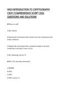 WGU INTRODUCTION TO CRYPTOGRAPHY C839 COMPREHENSIVE SCRIPT 2026 QUESTIONS AND SOLUTIONS