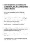 WGU INTRODUCTION TO CRYPTOGRAPHY C839 PRACTICE TEST 2026 QUESTIONS WITH CORRECT ANSWERS