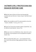 XACTIMATE LEVEL 2 PRACTICE EXAM 2026 ENHANCED RESPONSE GUIDE