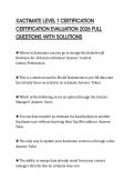 XACTIMATE LEVEL 1 CERTIFICATION CERTIFICATION EVALUATION 2026 FULL QUESTIONS WITH SOLUTIONS