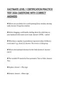 XACTIMATE LEVEL 1 CERTIFICATION PRACTICE TEST 2026 QUESTIONS WITH CORRECT ANSWERS