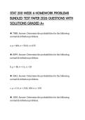 STAT 200 WEEK 6 HOMEWORK PROBLEMS BUNDLED TEST PAPER 2026 QUESTIONS WITH SOLUTIONS GRADED A&plus;