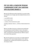 STAT 200 WEEK 6 HOMEWORK PROBLEMS COMPREHENSIVE SCRIPT 2026 QUESTIONS WITH SOLUTIONS GRADED A&plus;