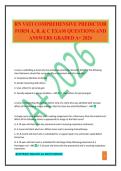 RN VATI COMPREHENSIVE PREDICTOR FORM A&comma; B&comma; & C EXAM QUESTIONS AND ANSWERS GRADED A&plus; 2026