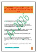 RN PROGRESSIVE CARE EXAM 2 QUESTIONS AND ANSWERS GRADED A&plus; 2026