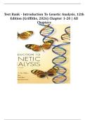 Test Bank - Introduction to Genetic Analysis&comma; 12th Edition &lpar;Griffiths&comma; 2026&rpar; Chapter 1-20 &vert; All Chapters
