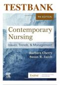 Test Bank for Contemporary Nursing&colon; Issues&comma; Trends&comma; and Management 9th Edition Cherry & Jacob &vert; All Chapters 1-28 &vert; Complete Guide